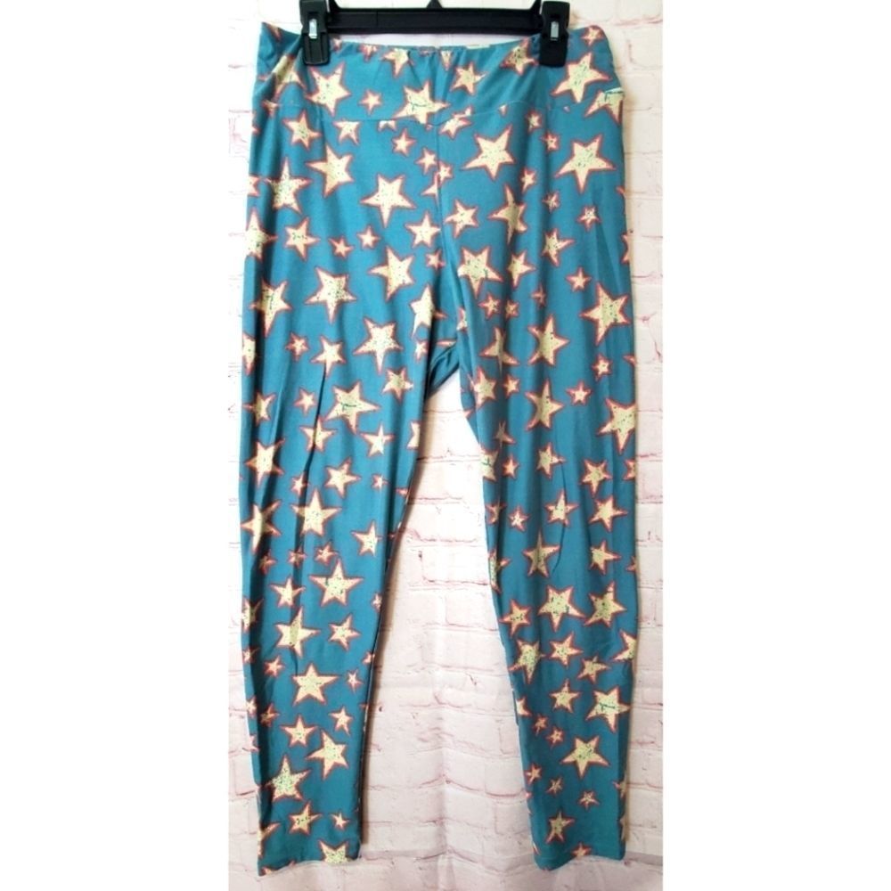 LuLaRoe Tall & Curvy Teal Leggings